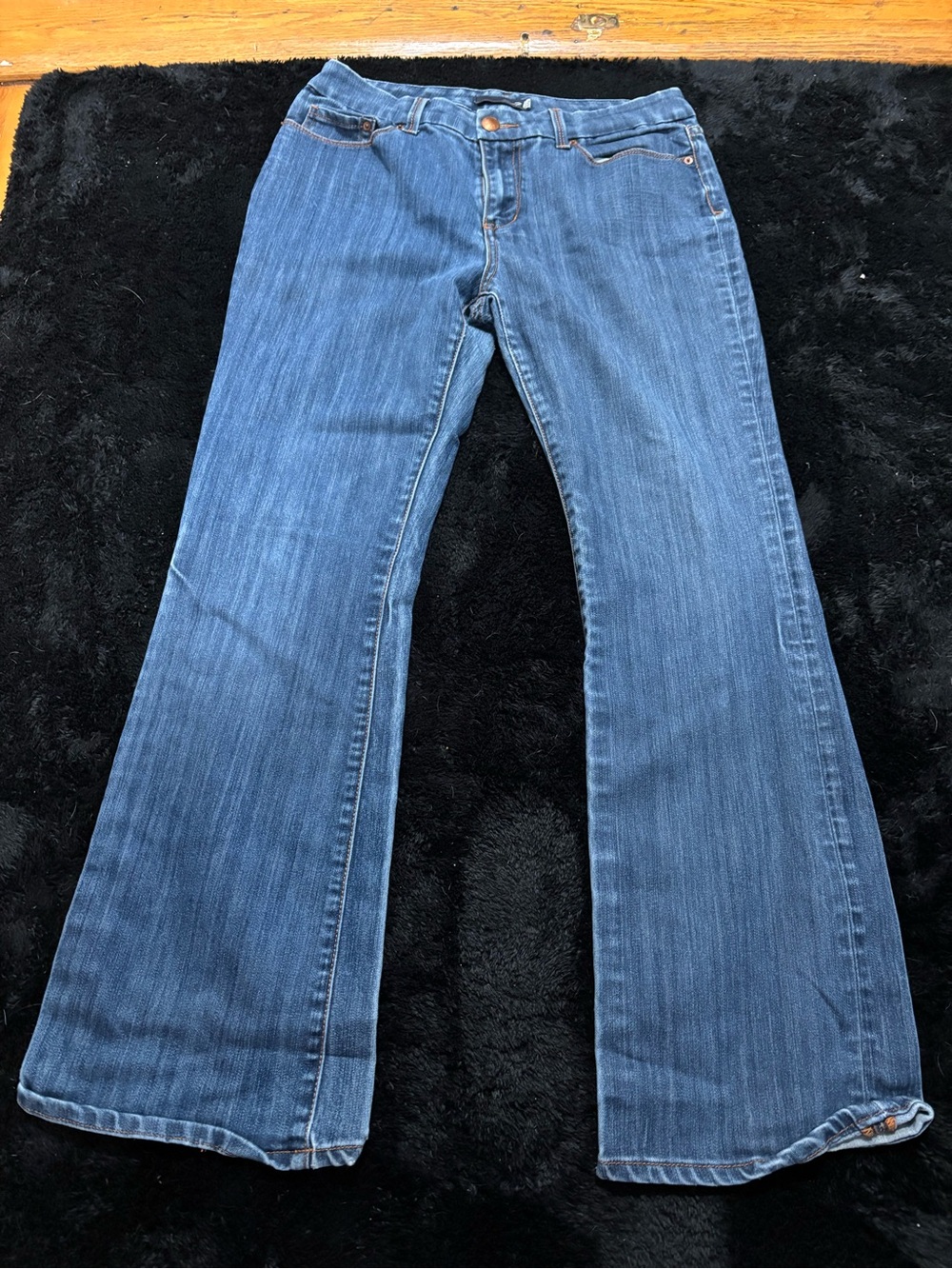 Seven7 Women's Dark Blue Flare Jeans